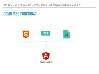 SETREM - XVII FÓRUM DE INFORMÁTICA - DESENVOLVIMENTO MOBILE
COMO ISSO FUNCIONA?
 