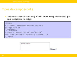 Minicurso de JavaScript (Portuguese)