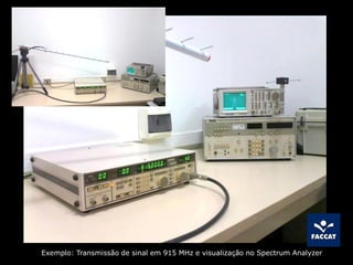 Exemplo: Transmissão de sinal em 915 MHz e visualização no Spectrum Analyzer
 