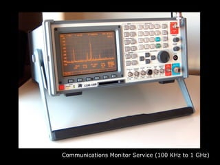 Communications Monitor Service (100 KHz to 1 GHz)
 