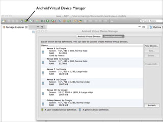 Android Virtual Device Manager

 