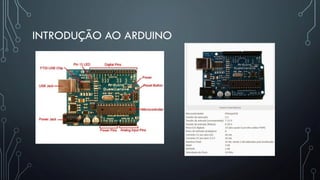 INTRODUÇÃO AO ARDUINO
 