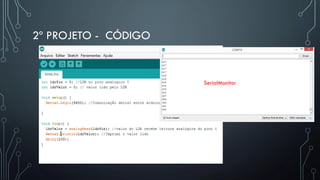 2º PROJETO - CÓDIGO
SerialMonitor
 