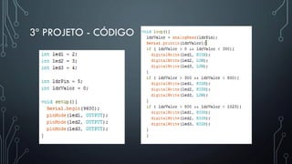3º PROJETO - CÓDIGO
 