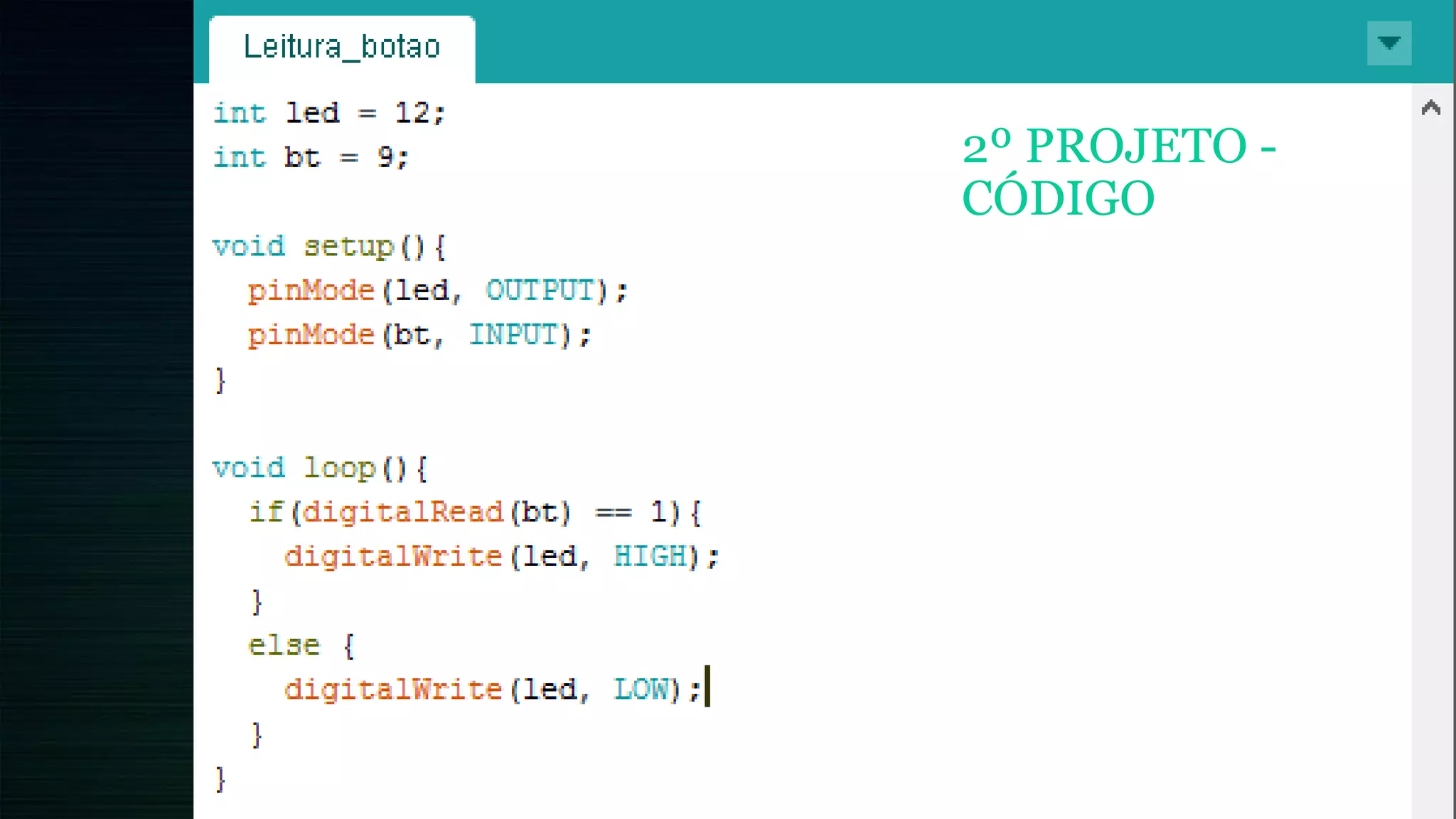 2º PROJETO -
CÓDIGO
 