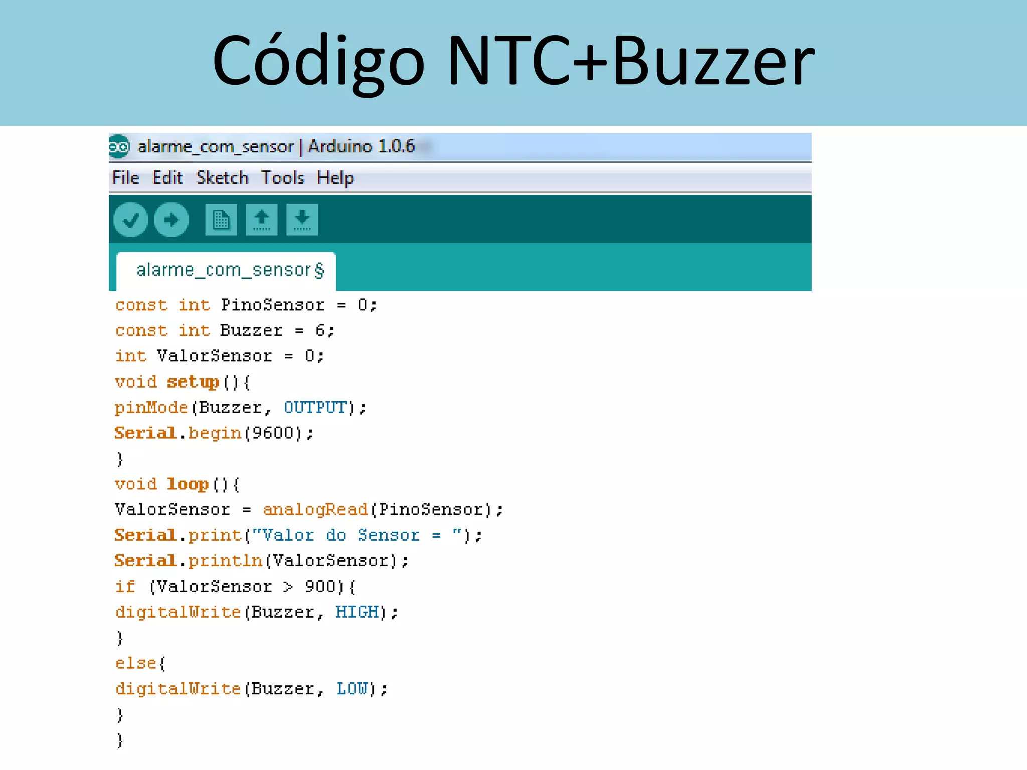 Código NTC+Buzzer
 