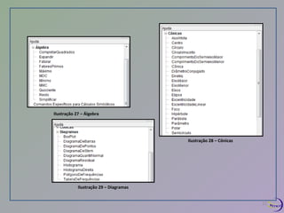 Ilustração 27 – Álgebra 
Ilustração 28 – Cônicas 
Ilustração 29 – Diagramas 
21 
 