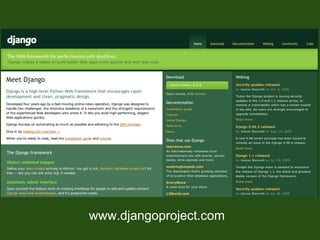 www.djangoproject.com
 