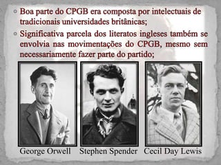 George Orwell Stephen Spender Cecil Day Lewis
 