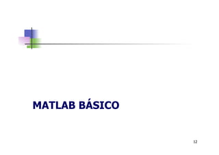 MATLAB BÁSICO
12
 