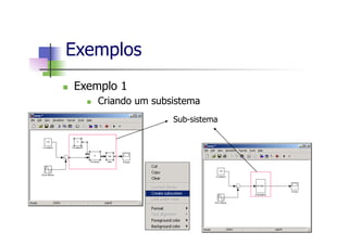 n  Exemplo 1
n  Criando um subsistema
Exemplos
Sub-sistema
 