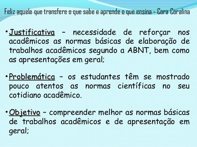 Trabalho no power point nas normas da abnt Trabalho no power point nas normas da abnt