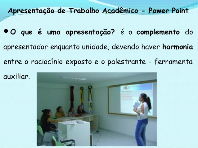 Slide para apresentação de trabalho academico