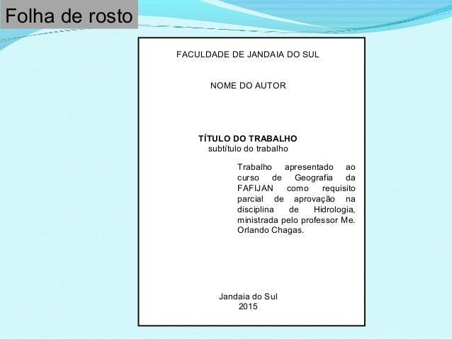Abnt para apresentação power point Abnt para apresentação power point