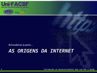 AS Origens da internetBrincadeiras à parte...Introdução ao desenvolvimento Web com PHP e MySQL9