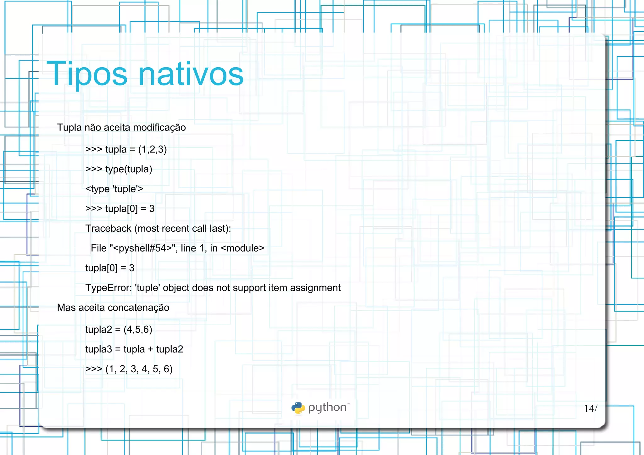Estrutura de controle (fluxo e laço) 