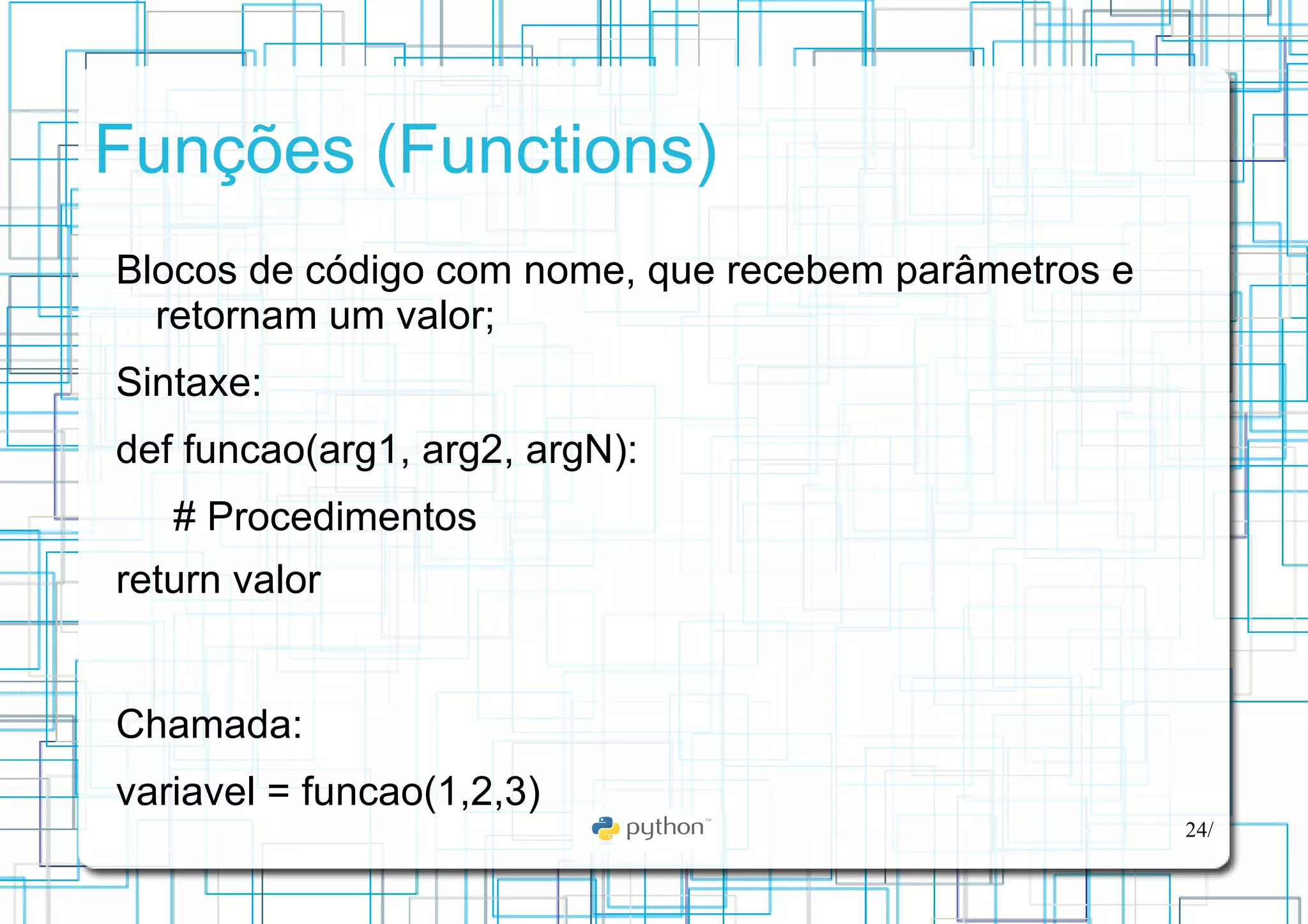 Introdução Propósito As linguagens da época não motivou GvR a modificar para atender as necessidades; 