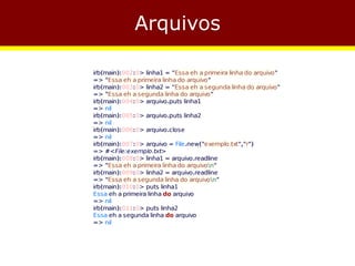 Arquivos
 