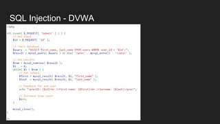 SQL Injection - DVWA
 