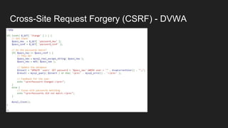 Cross-Site Request Forgery (CSRF) - DVWA
 