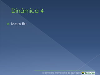 AVA“Um AVA é um espaço social; constituindo-se de interaçõescognitivo-sociaissobreouemtorno de um objeto de conhecimento: um lugarna Web, cenáriosonde as pessoasinteragem, mediadapelalinguagemhipermídia, cujosfluxos de comunicação entre osinteragentessãopossibilitadospela interface gráfica” (Valentini, Soares, 2005, p. 19)‏.