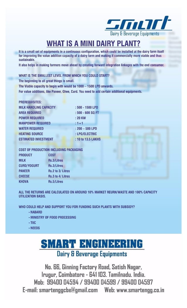 Mini dairy projectSmart Engineering PDF