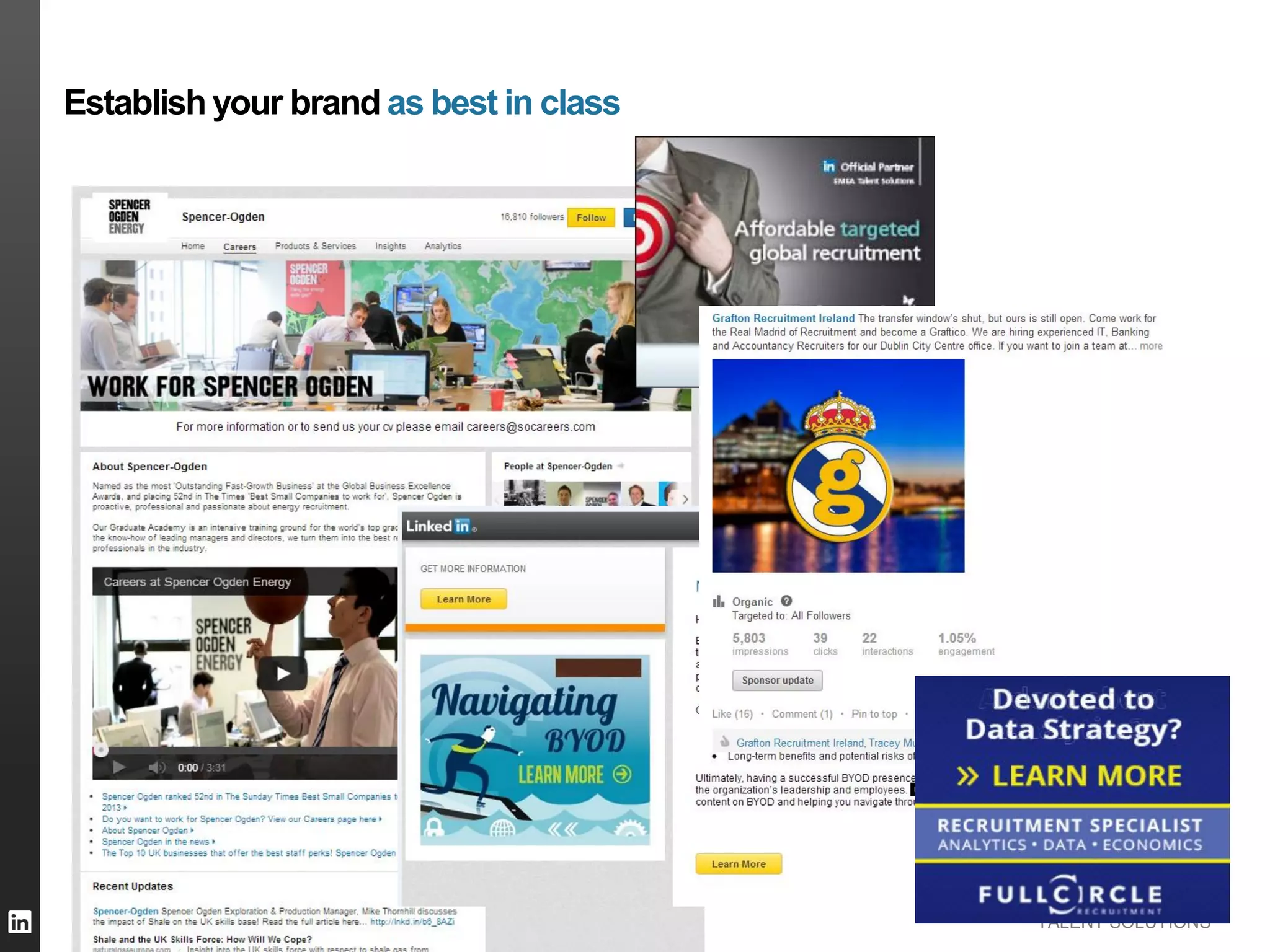 TALENT SOLUTIONS
Establish your brand as best in class
 