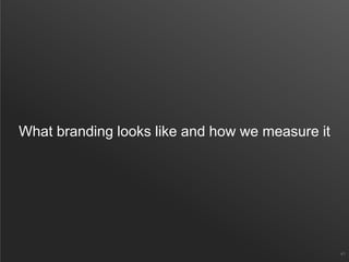 What branding looks like and how we measure it
41
 