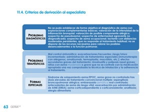 63 GEMA4.0
11.4. Criterios de derivación al especialista
 
