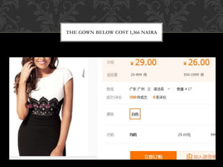 THE GOWN BELOW COST 1,366 NAIRA
 