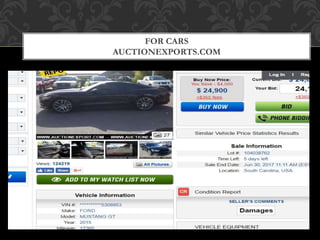 FOR CARS
AUCTIONEXPORTS.COM
 
