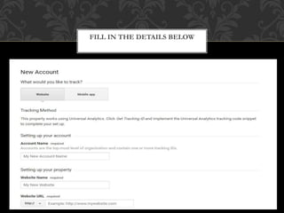 FILL IN THE DETAILS BELOW
 