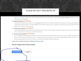 CLICK ON GET TRACKING ID
 