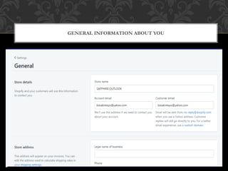 GENERAL INFORMATION ABOUT YOU
 