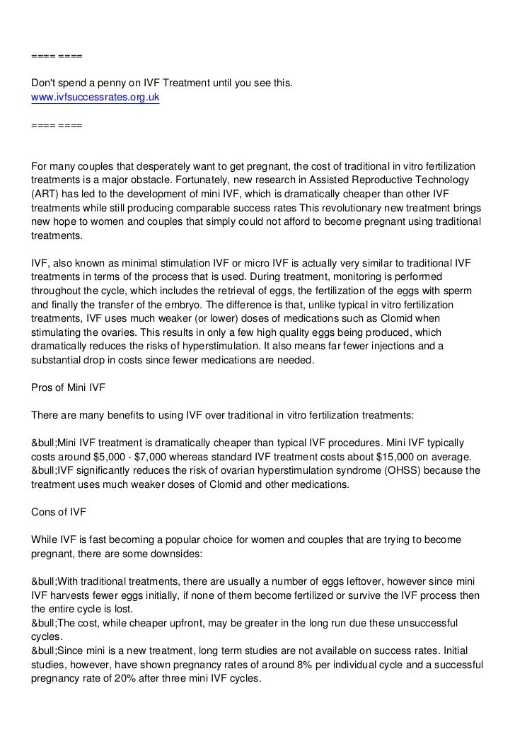Ivf Treatment Pros And Cons Of Mini Ivf Treatment