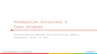 © 2018 inwinSTACK Inc. All rights reserved. CONFIDENTIAL
Production Solutions &
Case Studies
Infrastructure designs for production, with a
successful story to tell
 