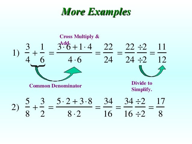 adding and subtracting fractions notes pdf