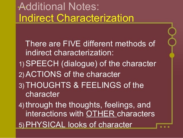 What is the difference between direct and indirect characterization?