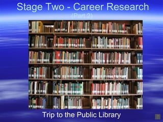 Stage Two - Career Research  (Part 2)  Trip to the Public Library 