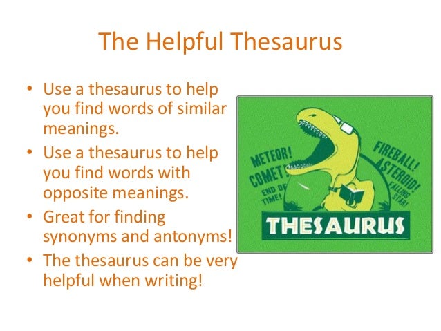 Mini lesson1 using a thesaurus
