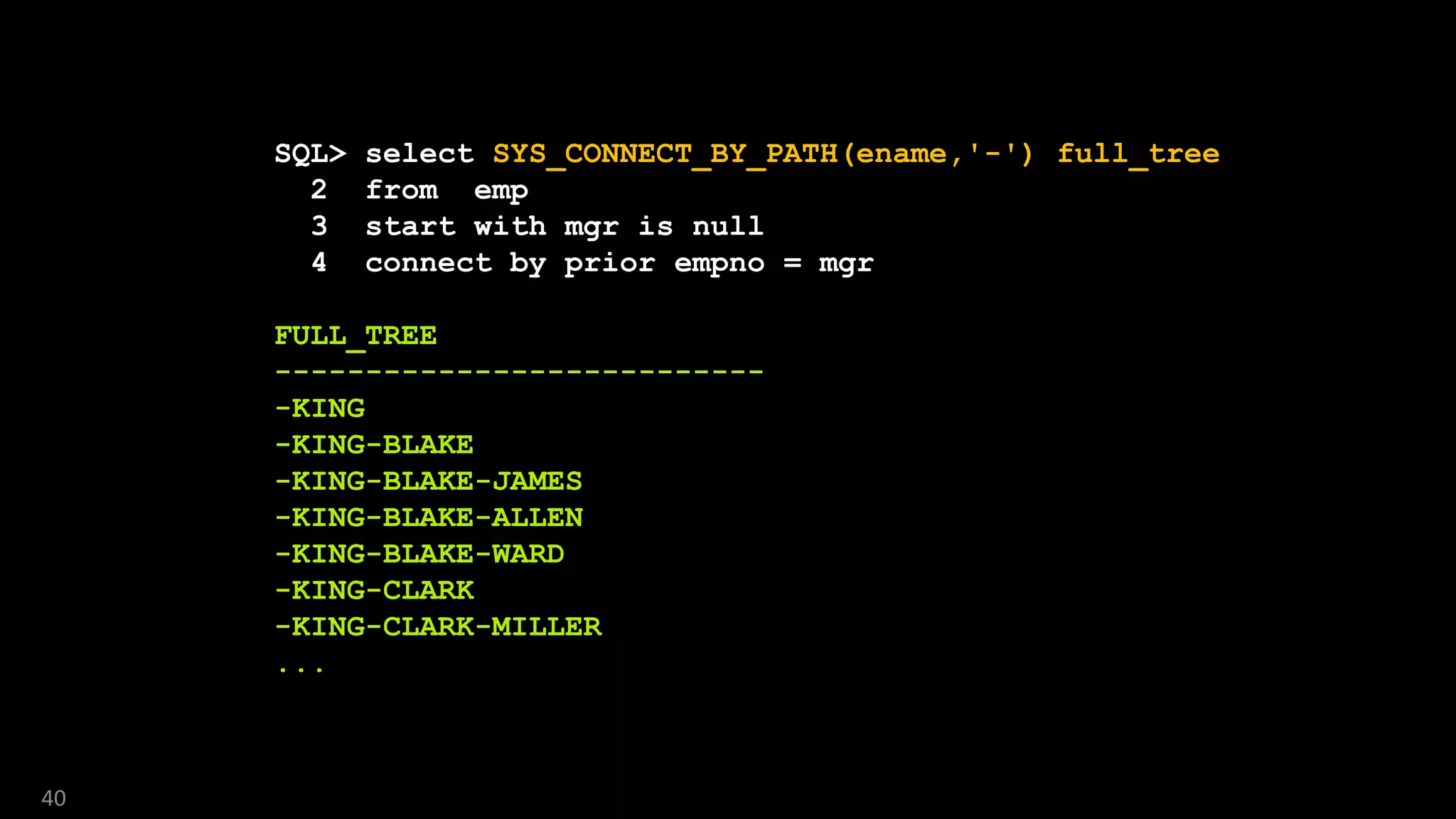 Using SQL to process hierarchies | PPT