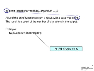 miniLesson on the printf() function | PPTX