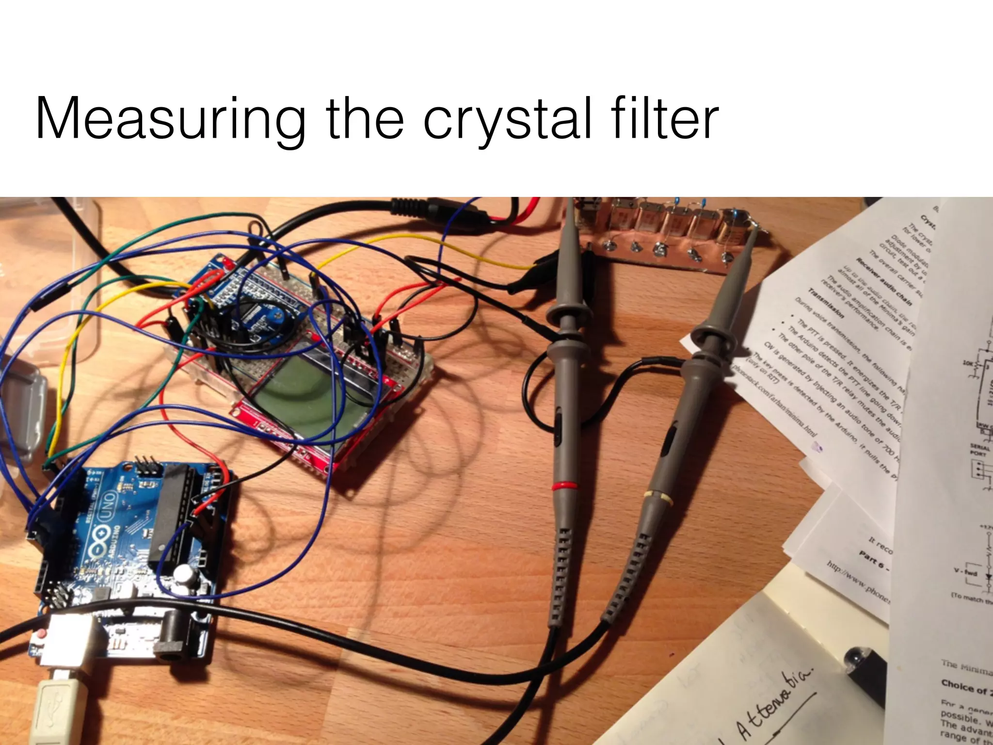 Measuring the crystal filter 
 