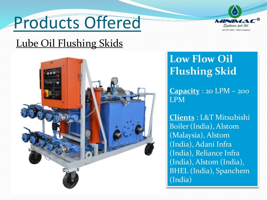 Minimac oil flushing systems