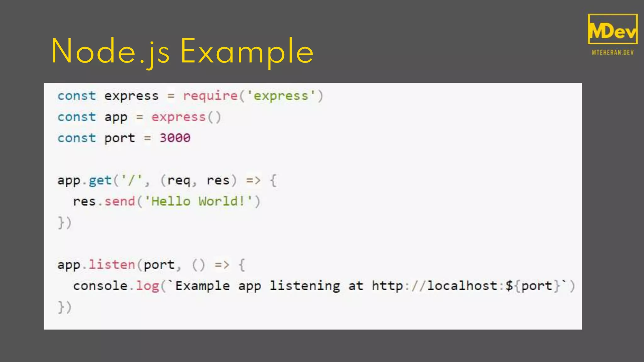 Node.js Example