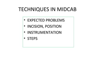 Minimal invasive cabg | PPT