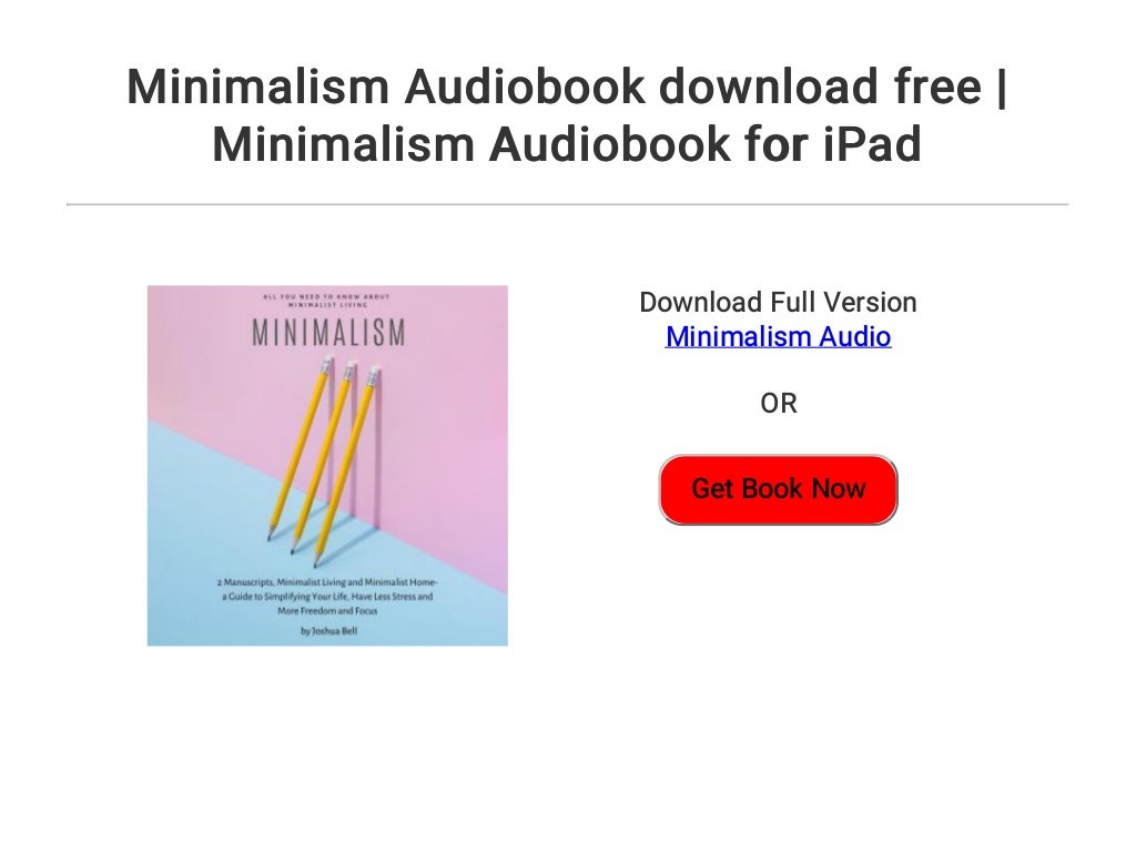 Minimalism Audiobook download free | Minimalism Audiobook for iPad