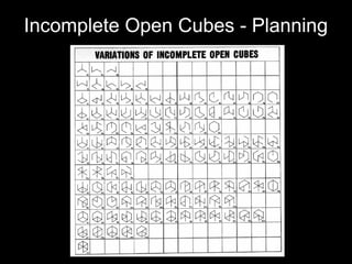 Incomplete Open Cubes - Planning
 