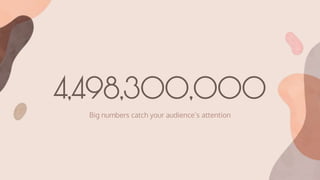 4,498,300,000
Big numbers catch your audience’s attention
 