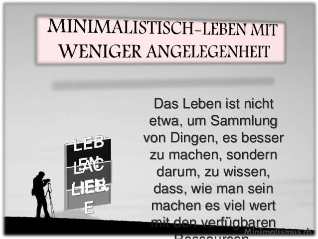 Mit Weniger Leben Mit Weniger Leben